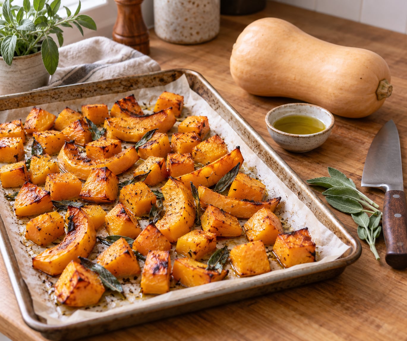 how to roast butternut squash for soup