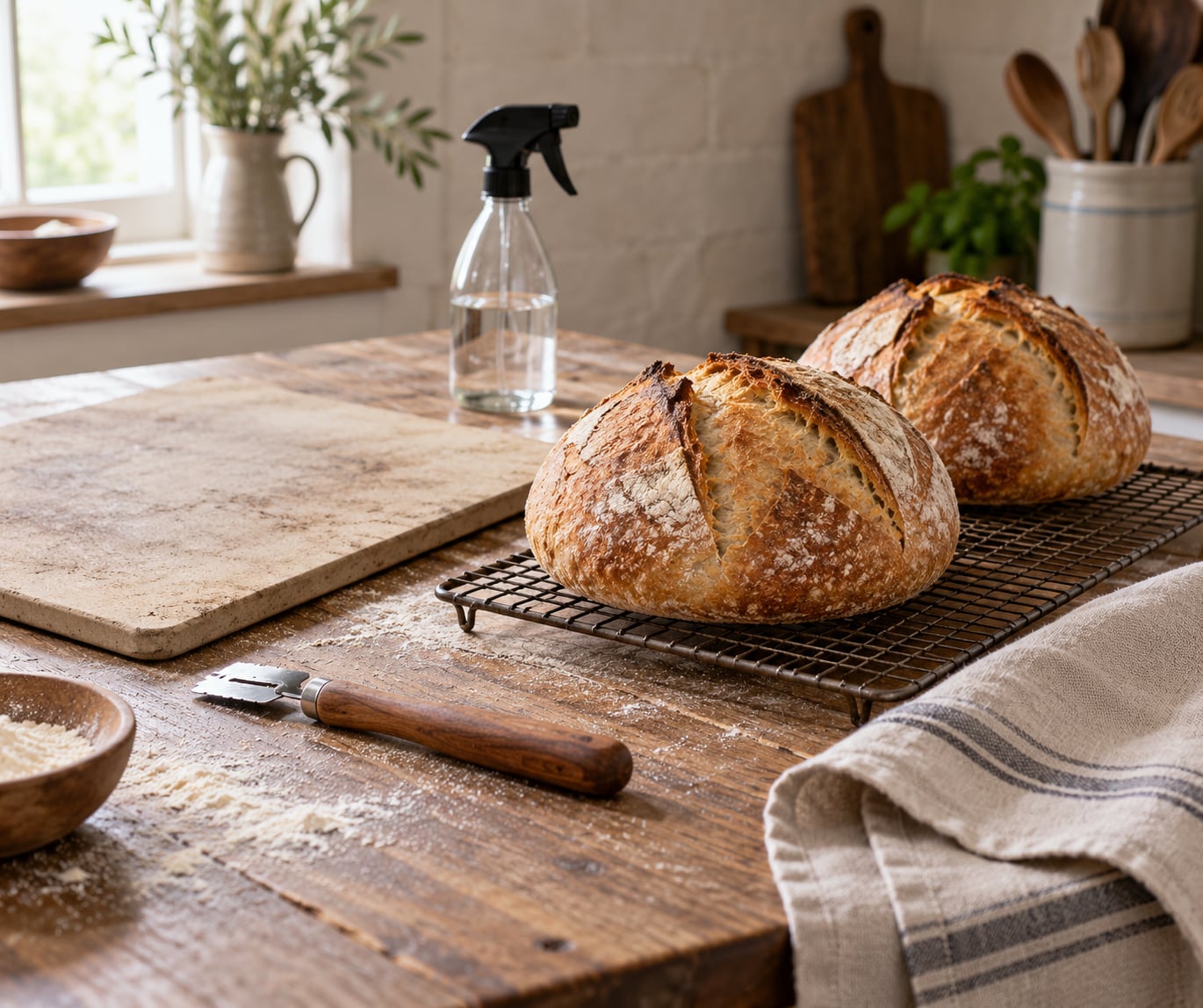 how to get a crispy crust on homemade bread