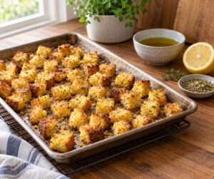 how to make vegan cornbread croutons