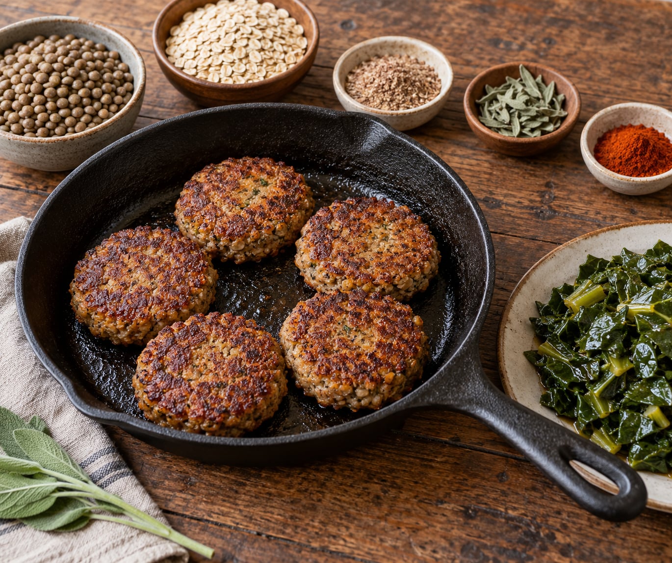 how to make vegan sausage patties at home