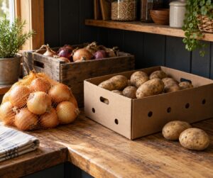 how to store onions and potatoes so they last