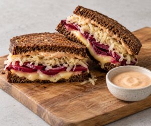 how to make vegan reuben with beets