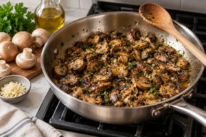 how to cook mushrooms so they brown instead of steam