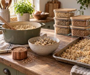 how to batch cook grains for the week