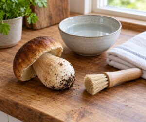 how to clean wild mushrooms
