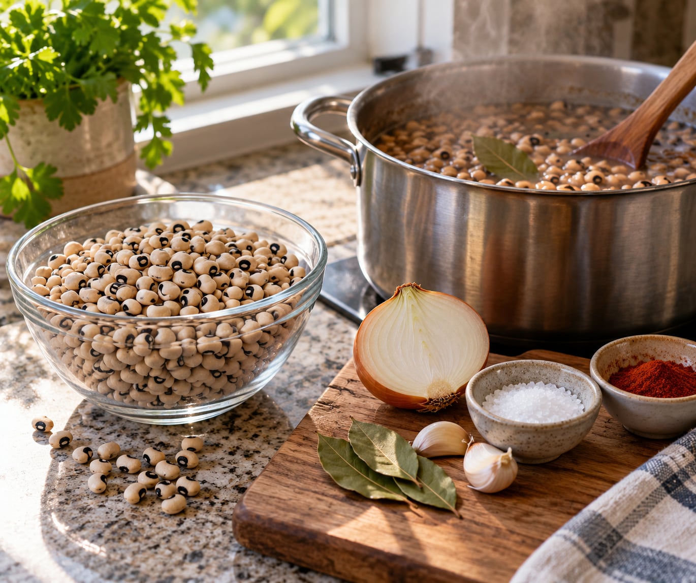how to soak and cook black eyed peas