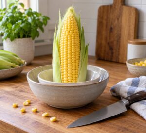 how to cut corn off the cob cleanly