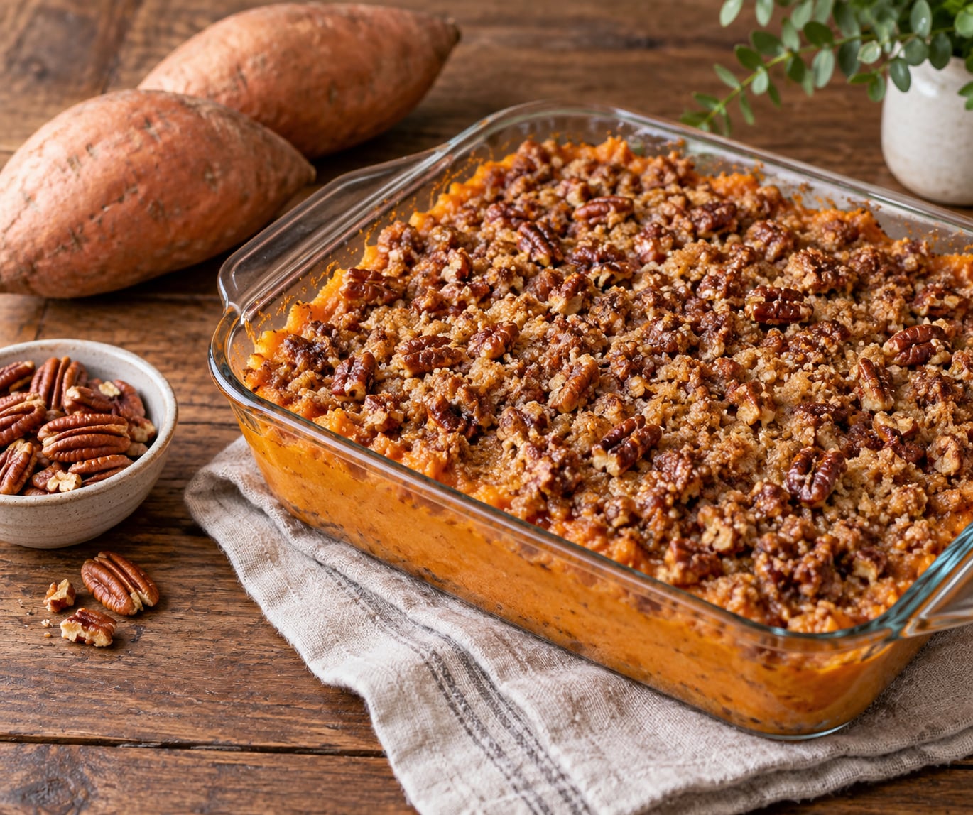 how to make sweet potato casserole without marshmallows