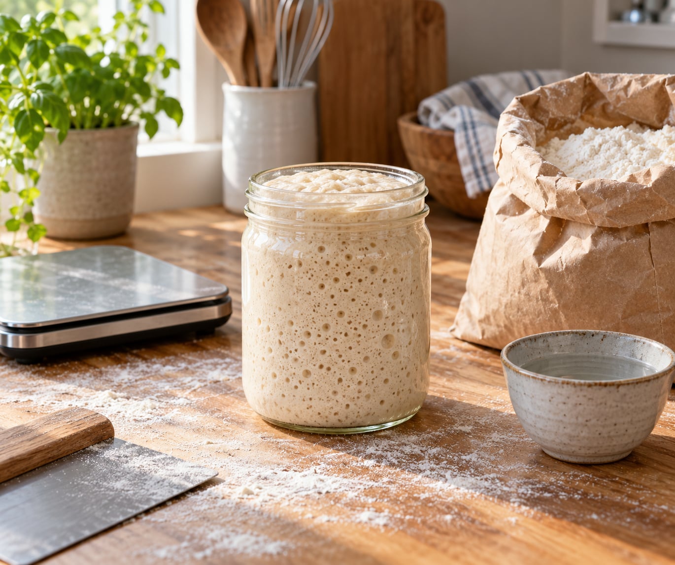 how to feed a sourdough starter once a week