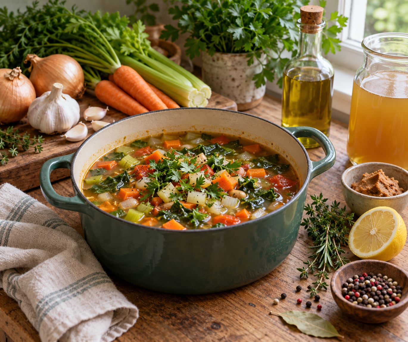 how to build flavor in vegan soup