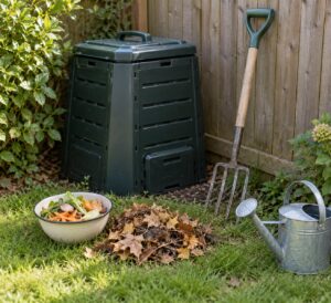 how to compost kitchen scraps in a small yard