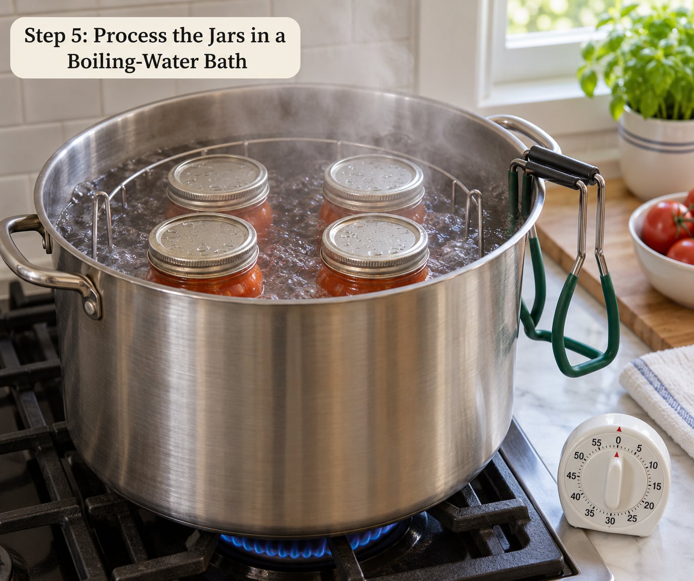 Step 5: Process the Jars in a Boiling-Water Bath