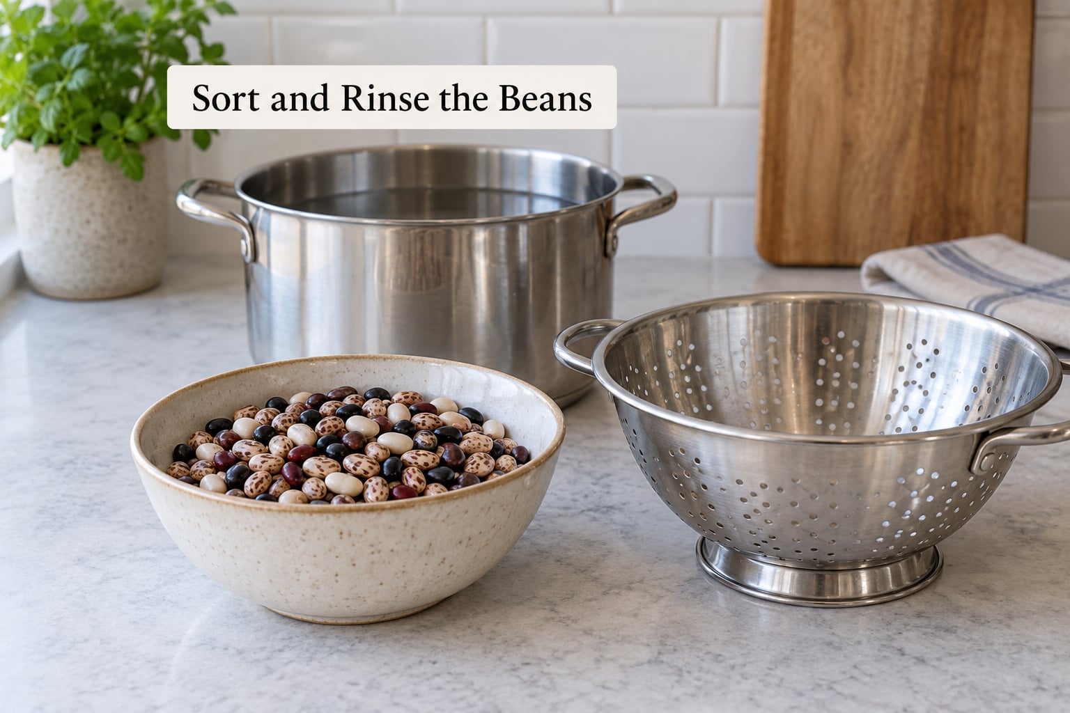 Sort and Rinse the Beans