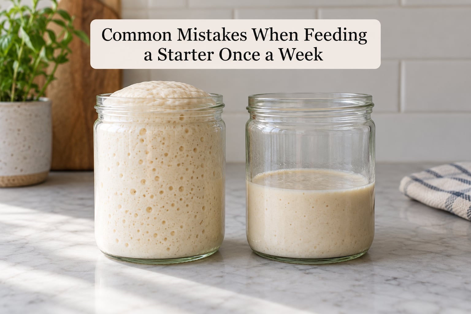 Common Mistakes When Feeding a Starter Once a Week