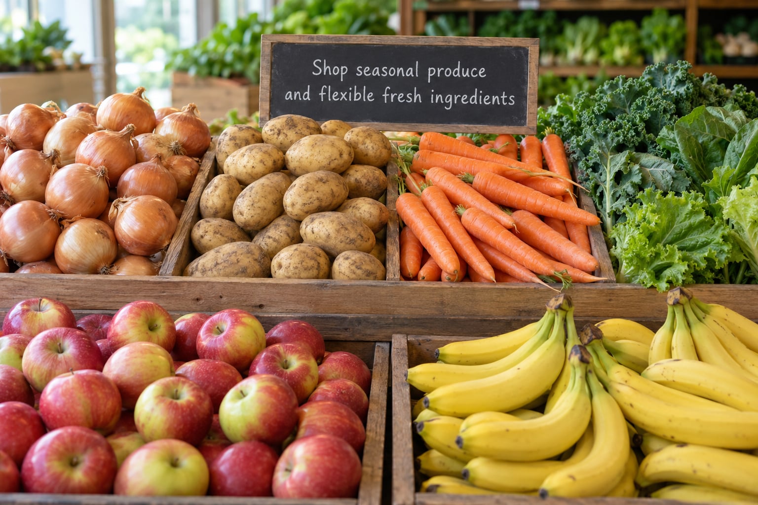 Shop seasonal produce and flexible fresh ingredients