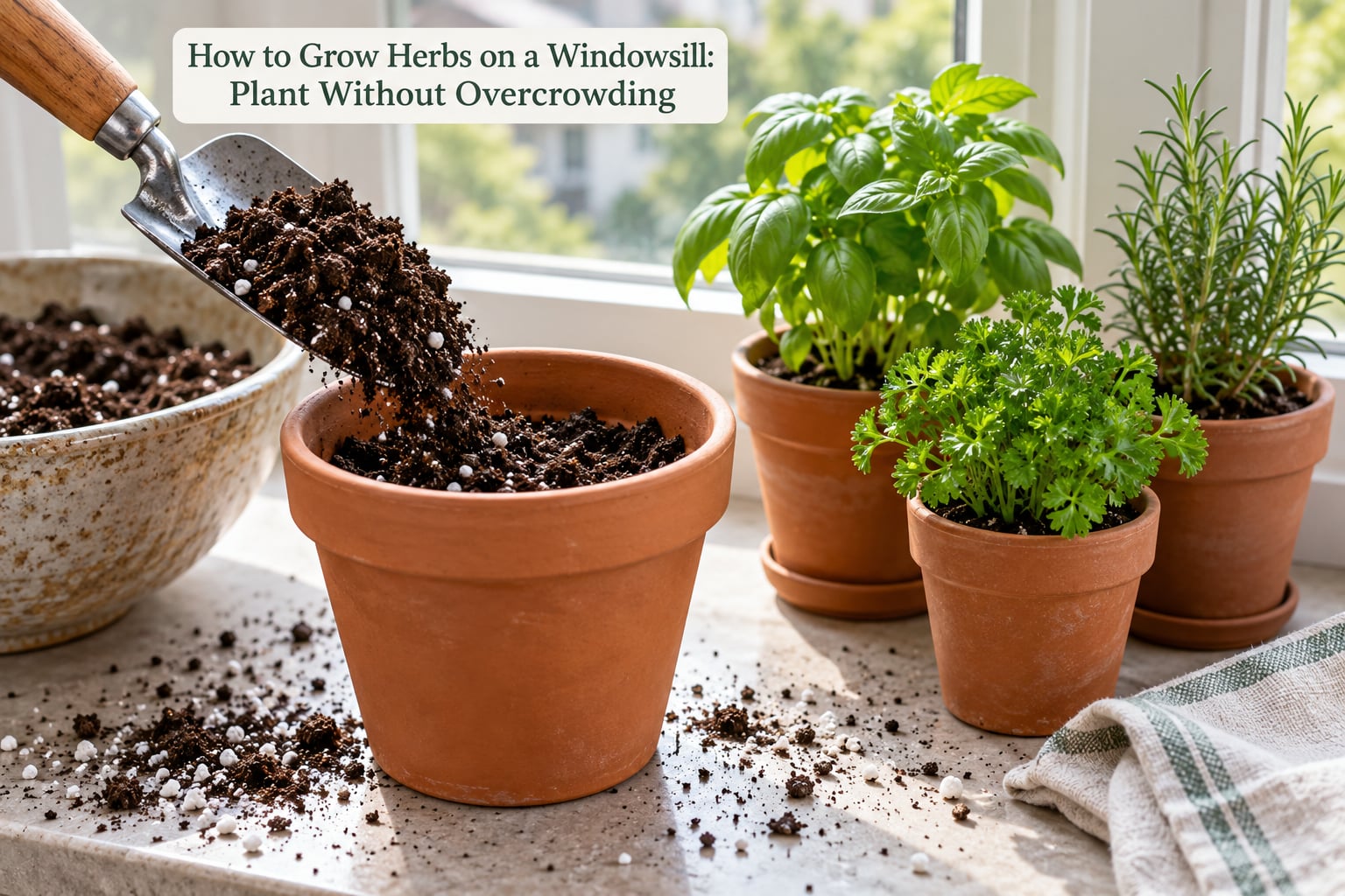 How to Grow Herbs on a Windowsill: Plant Without Overcrowding