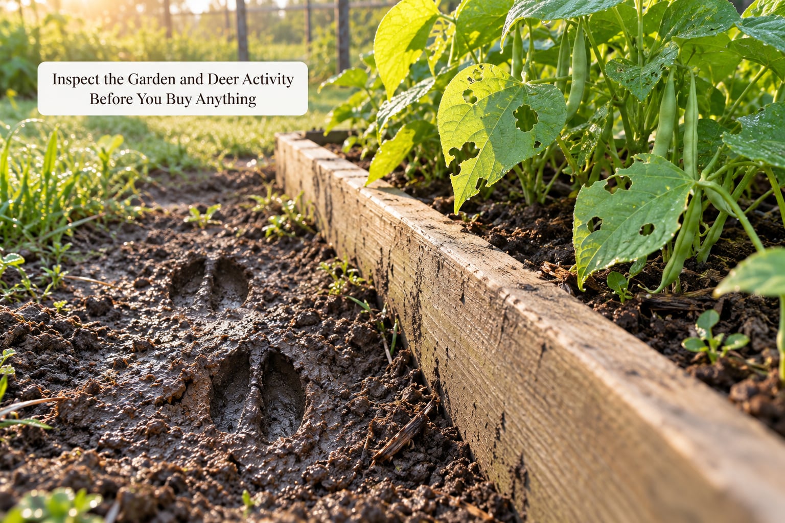 Inspect the Garden and Deer Activity Before You Buy Anything