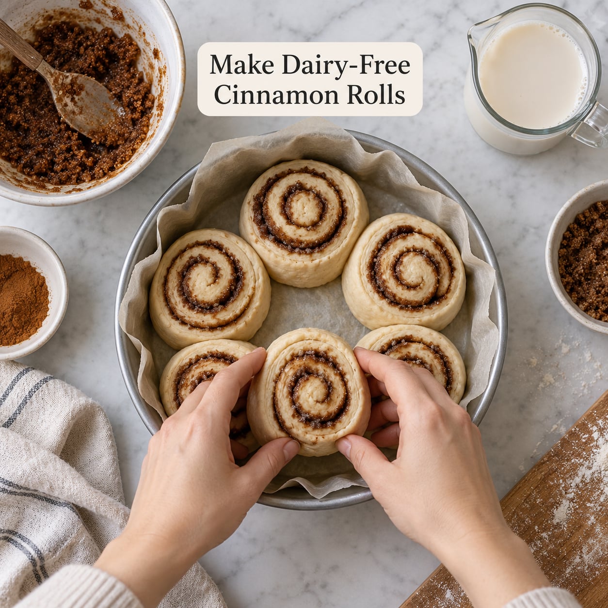 Make Dairy-Free Cinnamon Rolls