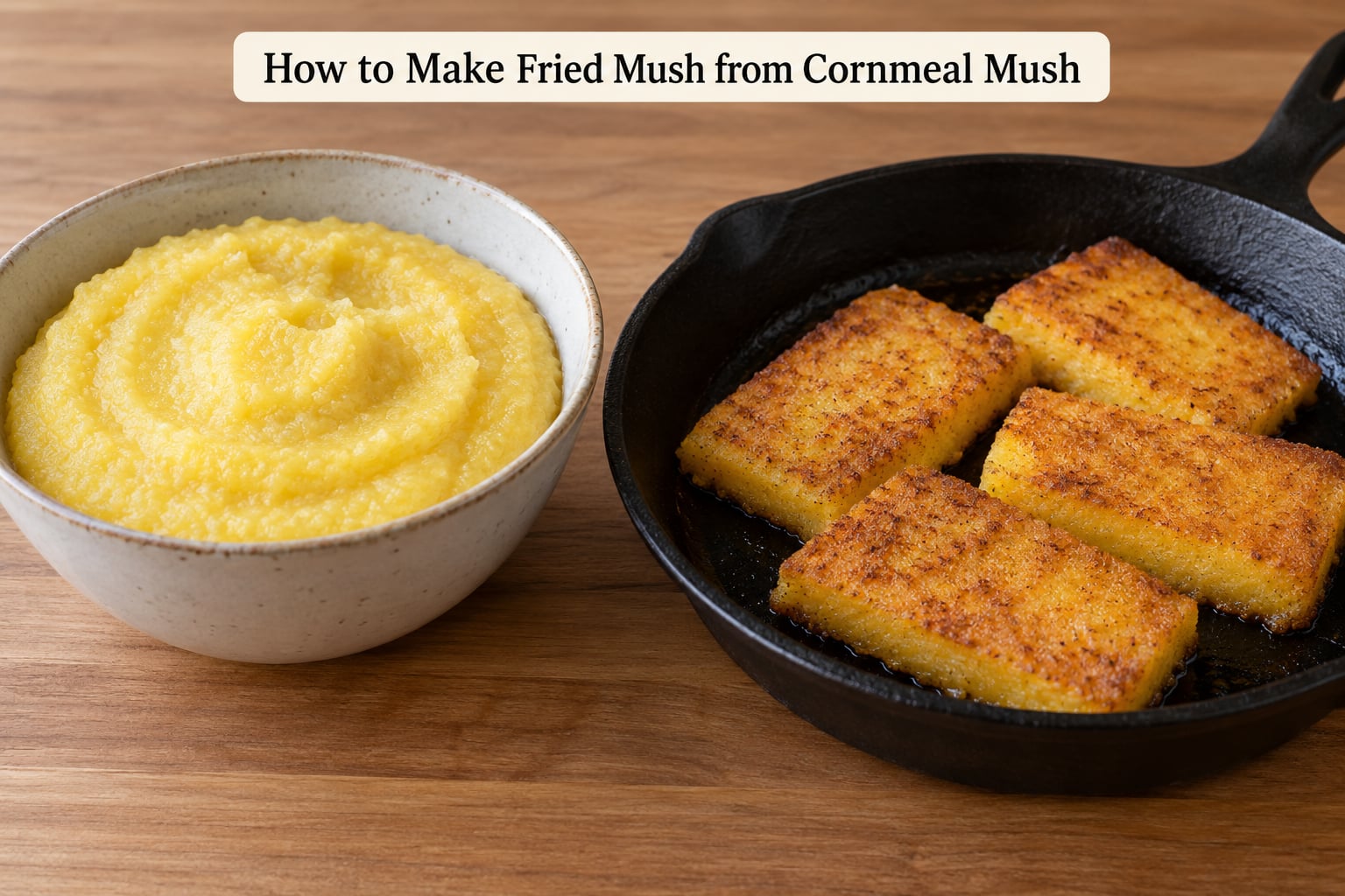 How to Make Fried Mush from Cornmeal Mush