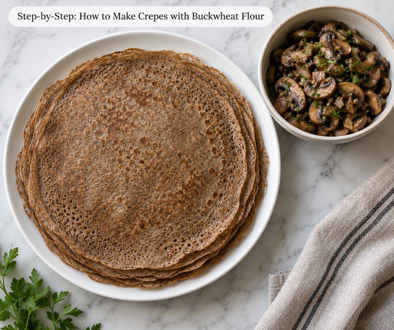 Step-by-Step: How to Make Crepes with Buckwheat Flour