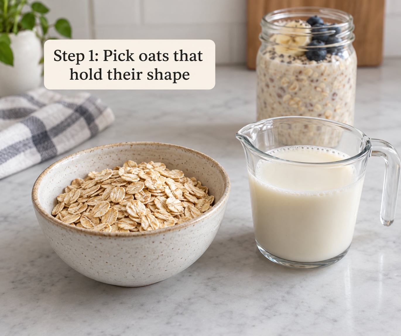 Step 1: Pick oats that hold their shape