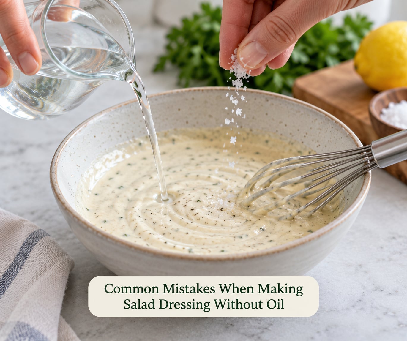Common Mistakes When Making Salad Dressing Without Oil