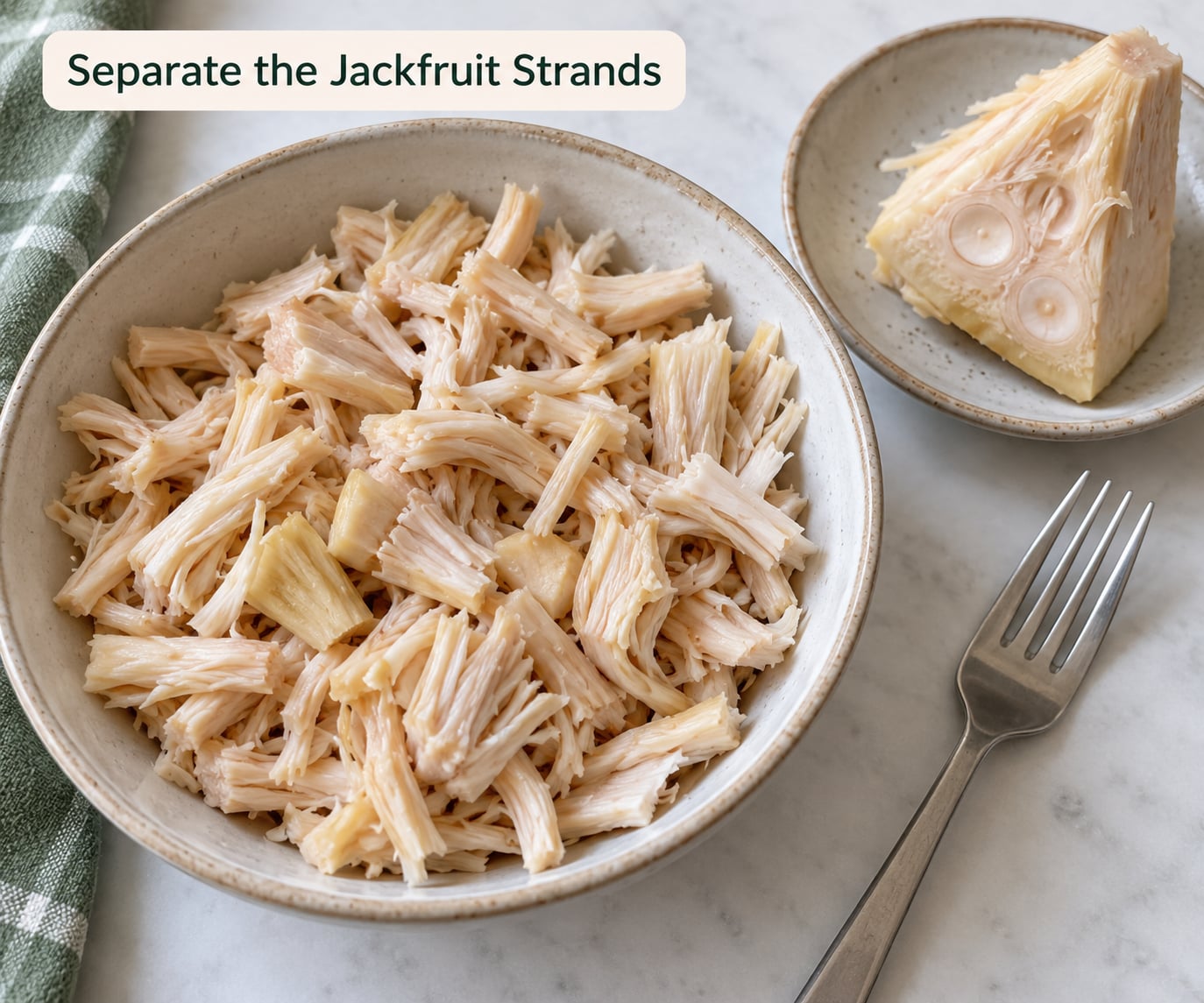 Separate the Jackfruit Strands