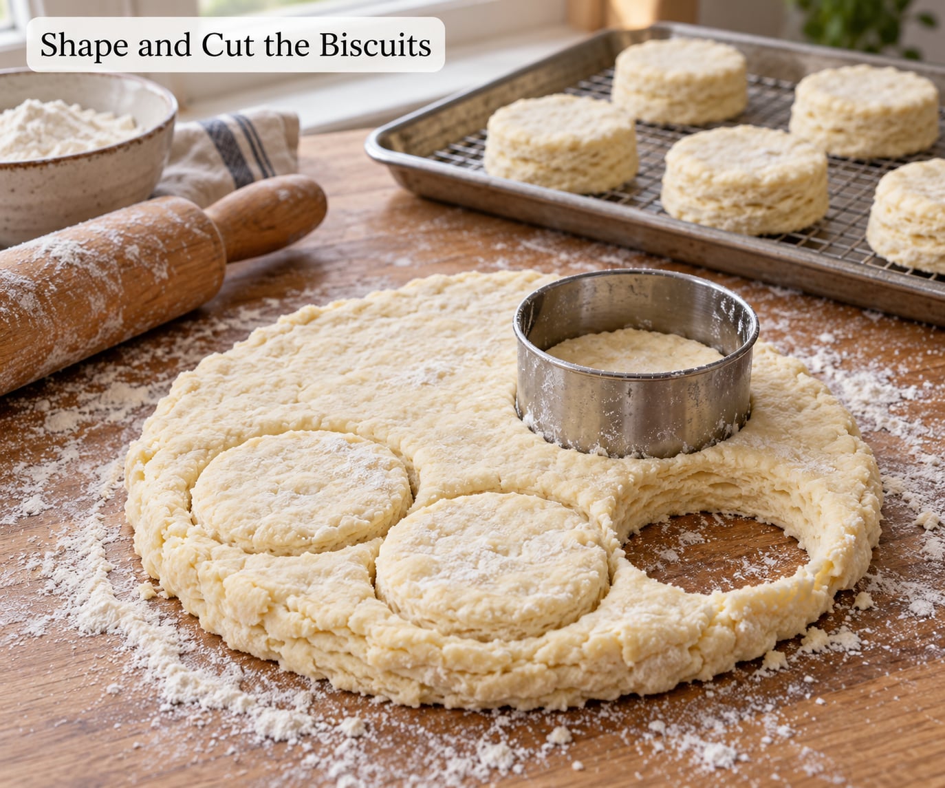Shape and Cut the Biscuits