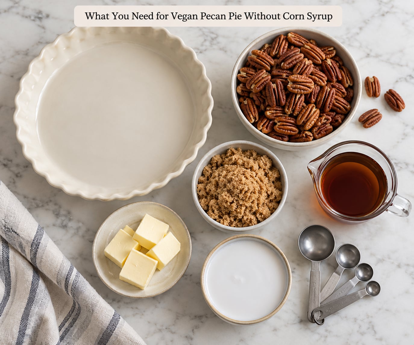 What You Need for Vegan Pecan Pie Without Corn Syrup