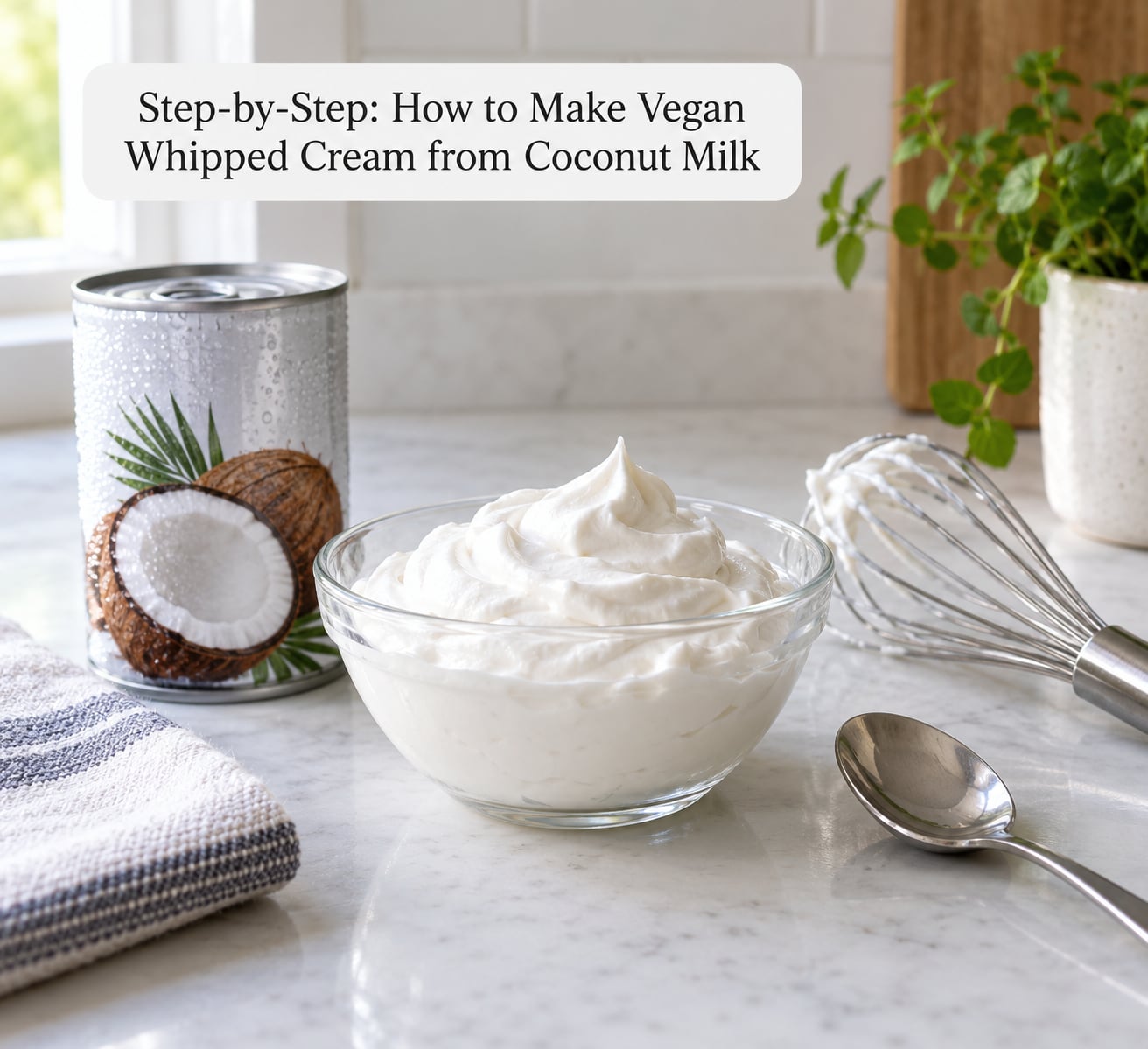 Step-by-Step: How to Make Vegan Whipped Cream from Coconut Milk