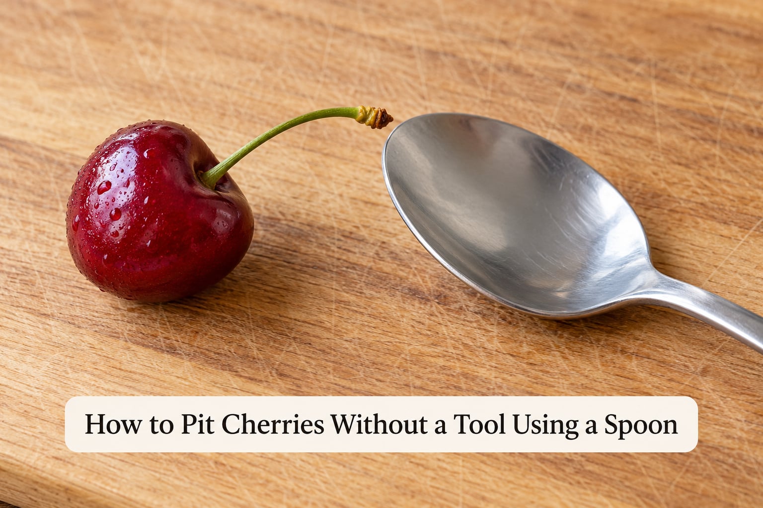 How to Pit Cherries Without a Tool Using a Spoon