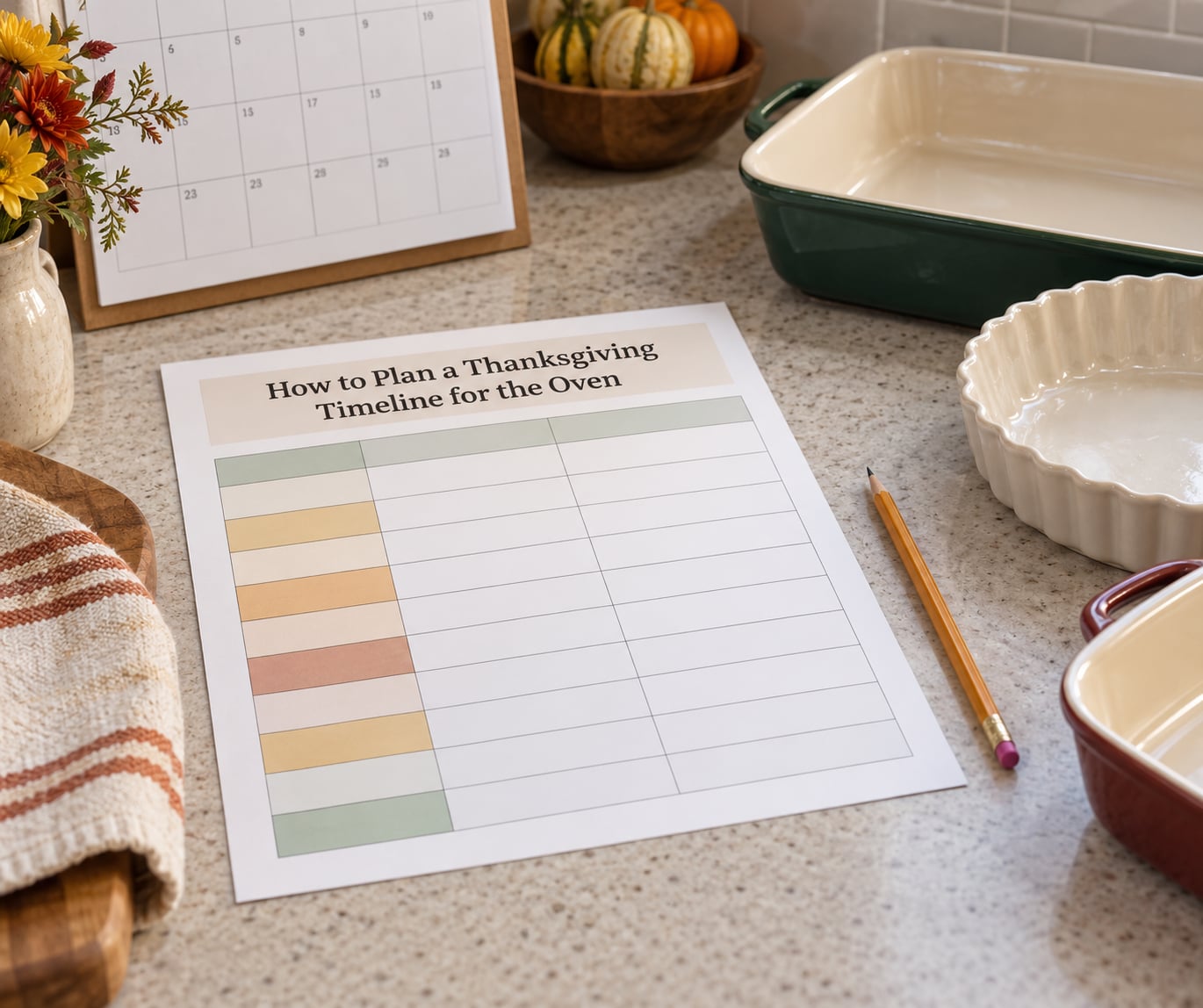 How to Plan a Thanksgiving Timeline for the Oven
