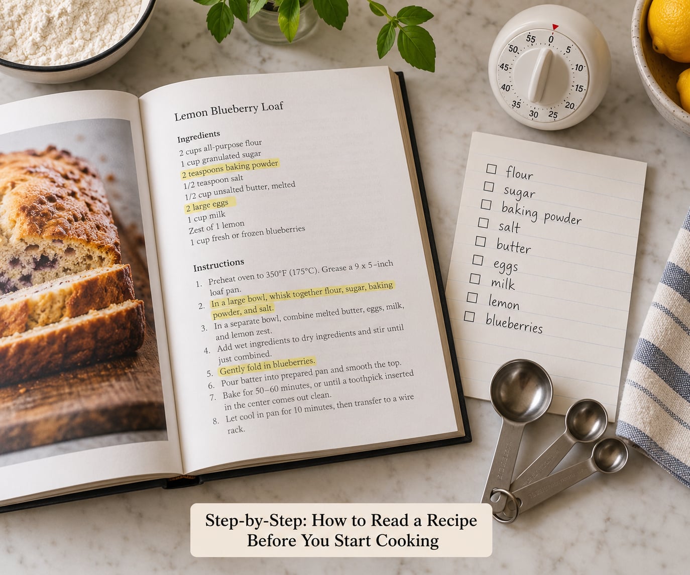 Step-by-Step: How to Read a Recipe Before You Start Cooking