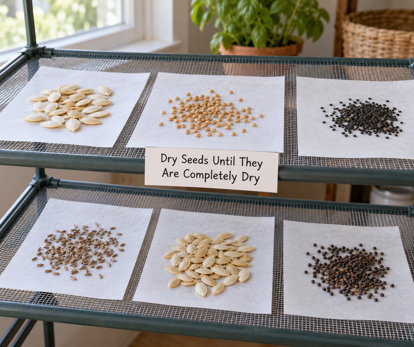 Dry Seeds Until They Are Completely Dry