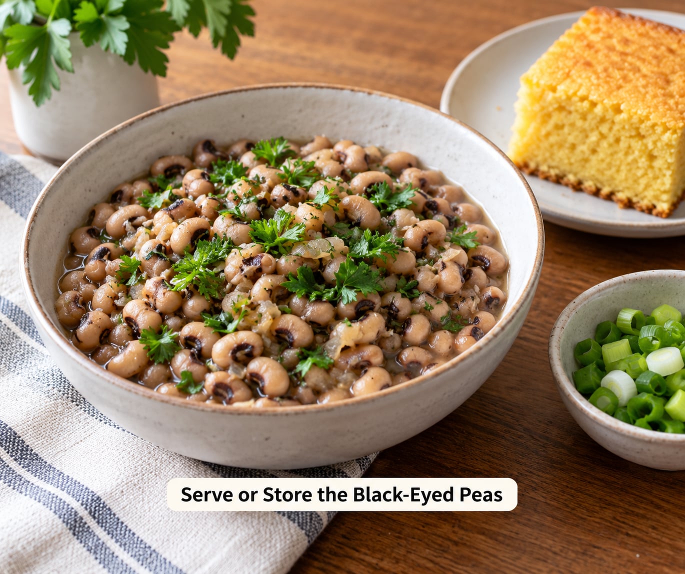 Serve or Store the Black-Eyed Peas