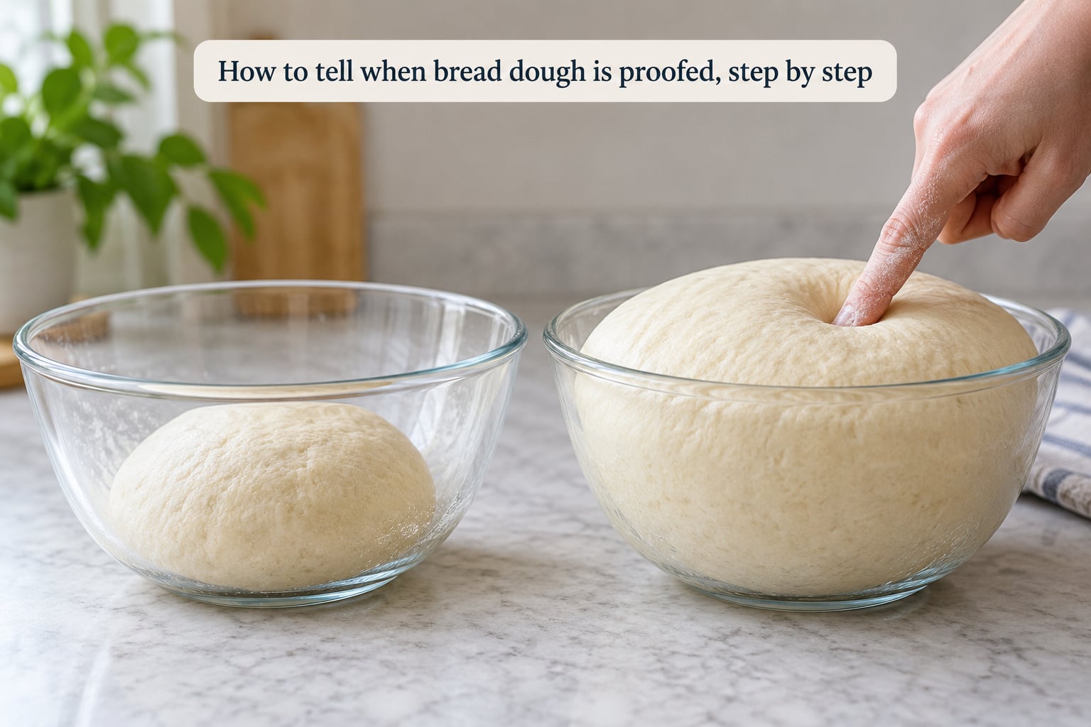 How to tell when bread dough is proofed, step by step