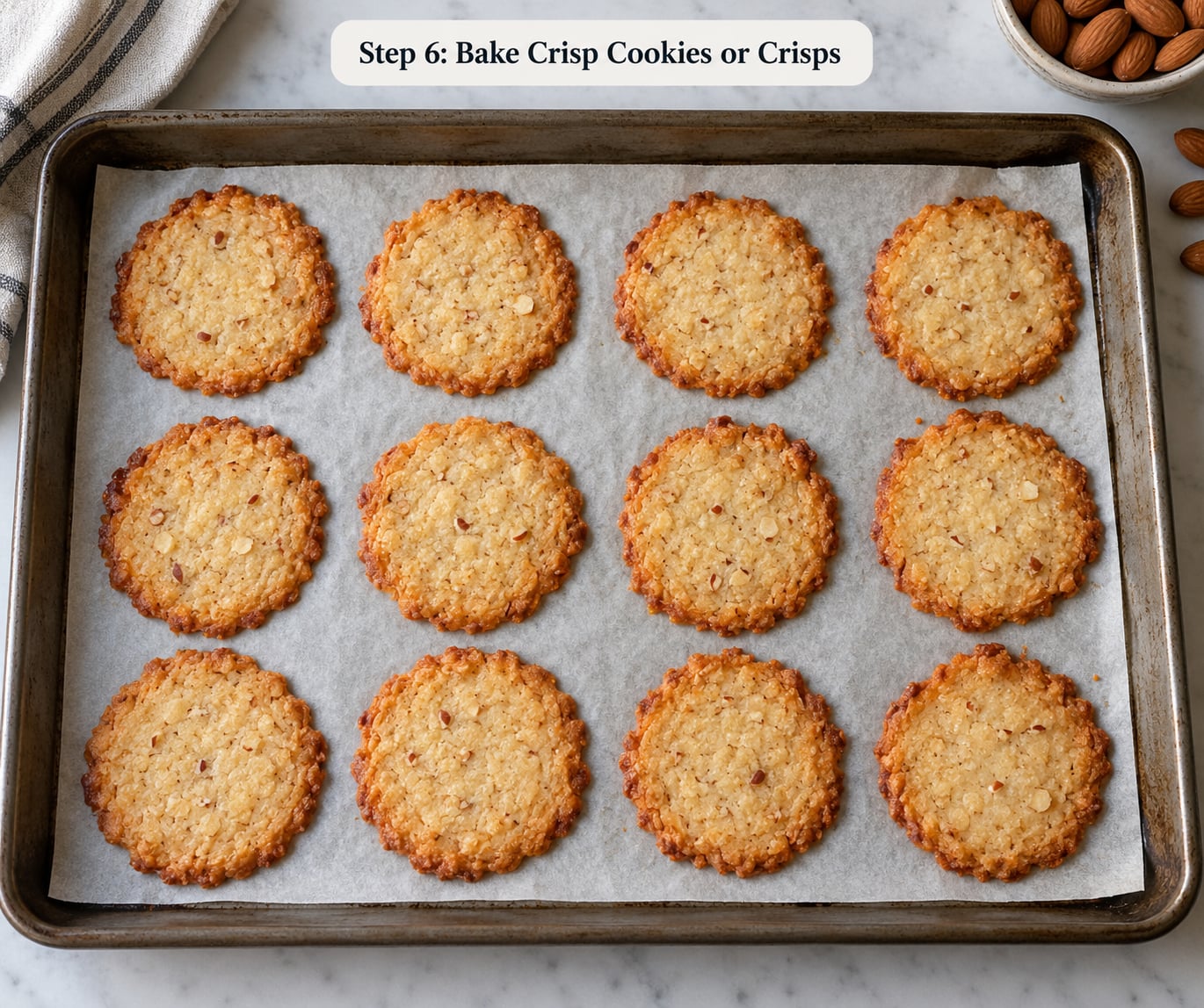 Step 6: Bake Crisp Cookies or Crisps