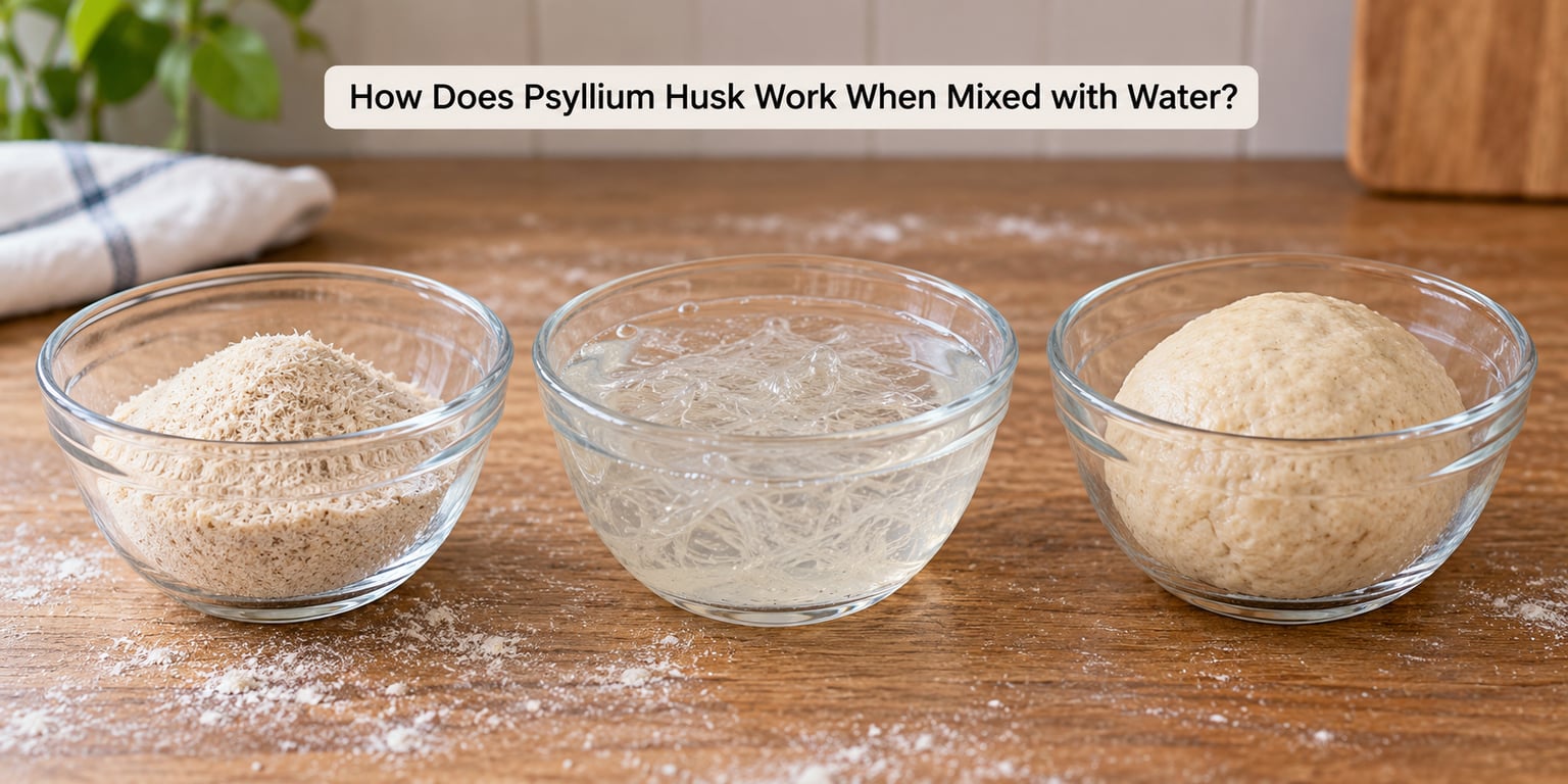 How Does Psyllium Husk Work When Mixed with Water?