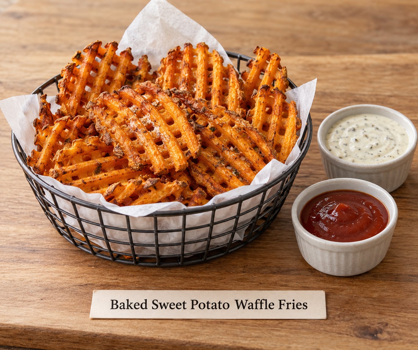 Baked Sweet Potato Waffle Fries