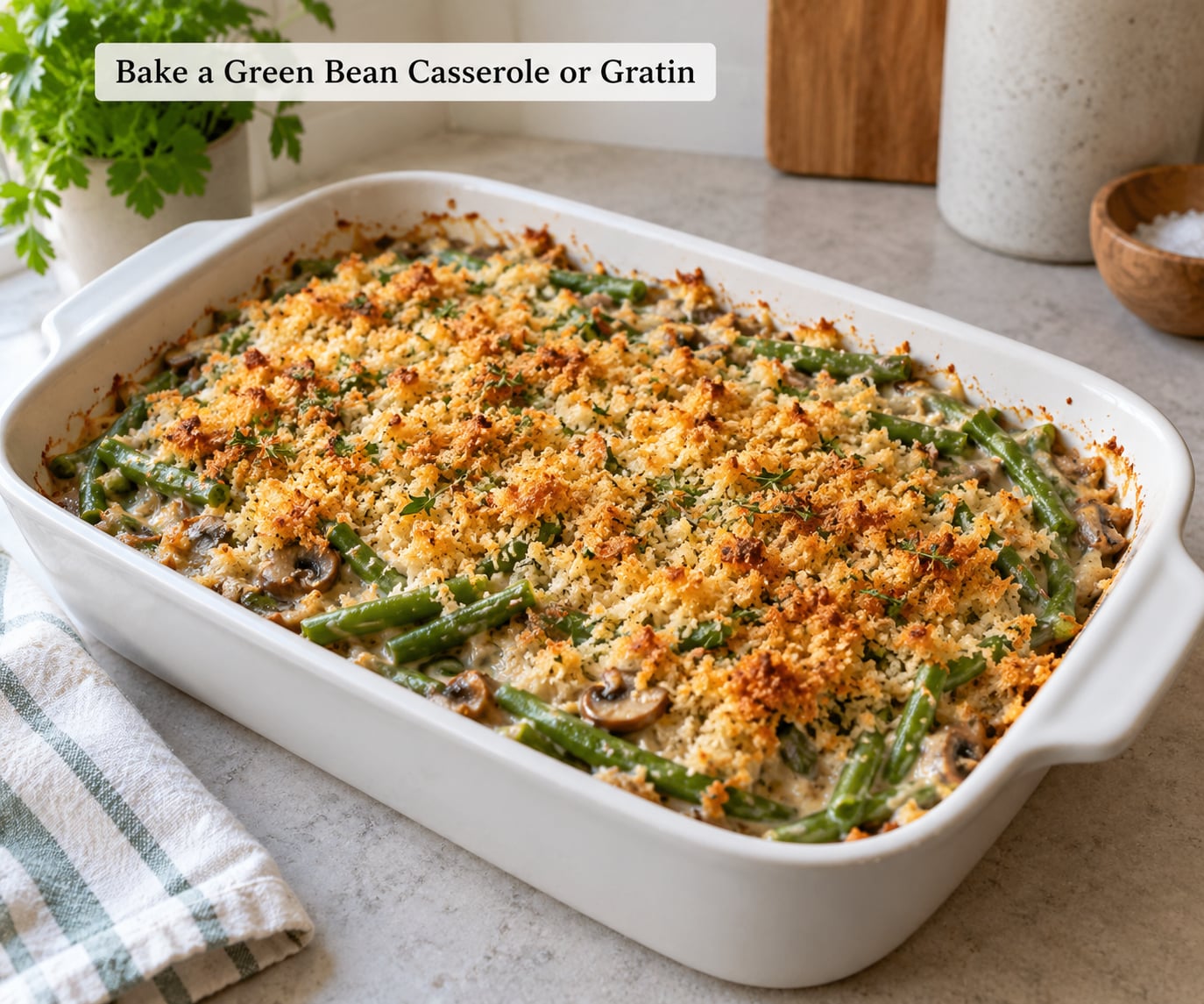 Bake a Green Bean Casserole or Gratin