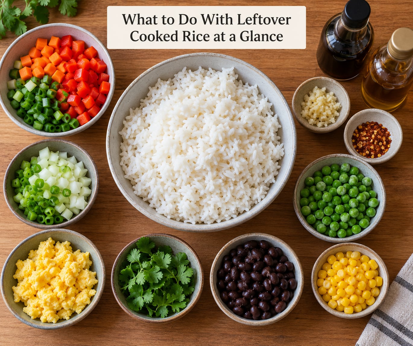 What to Do With Leftover Cooked Rice at a Glance