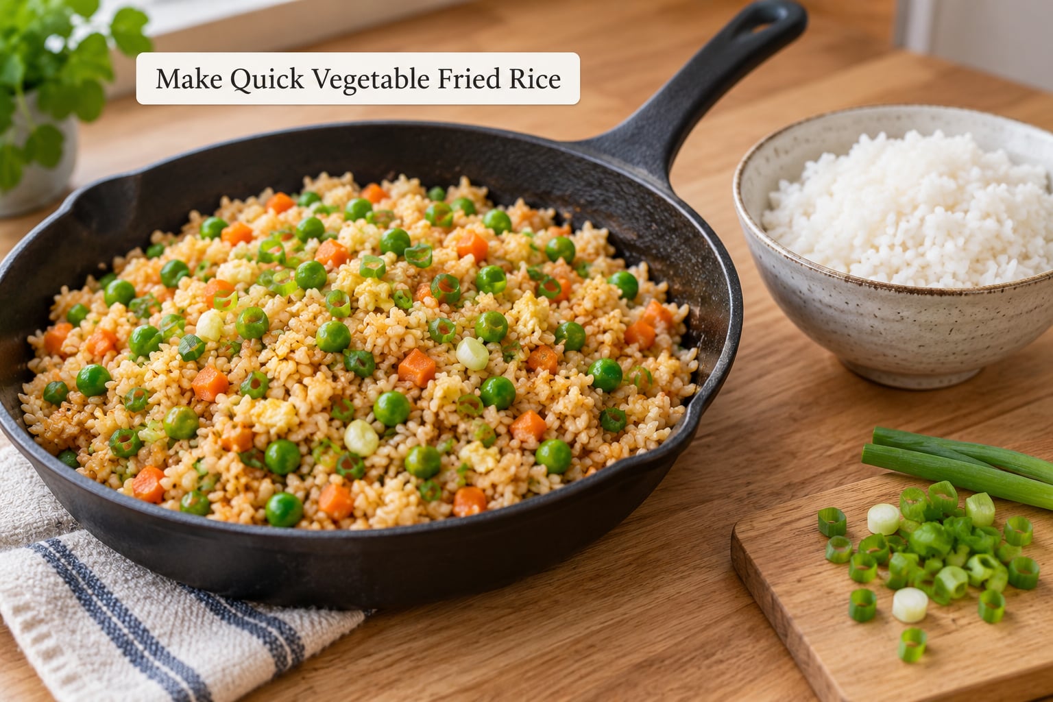 Make Quick Vegetable Fried Rice