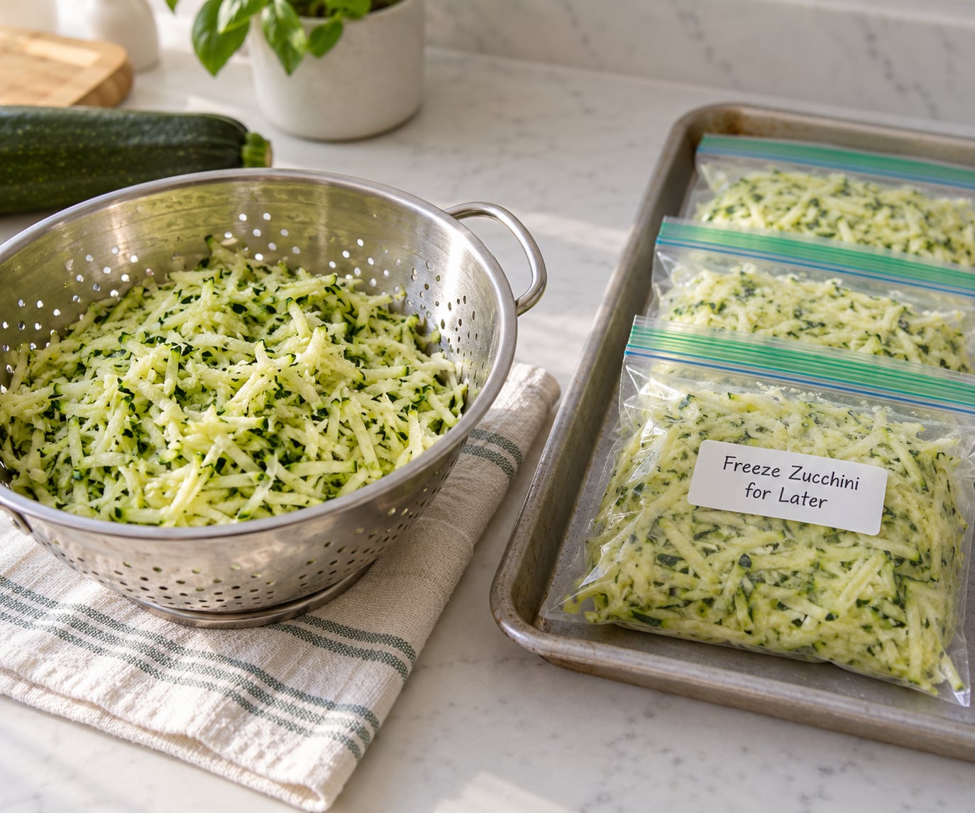 Freeze Zucchini for Later